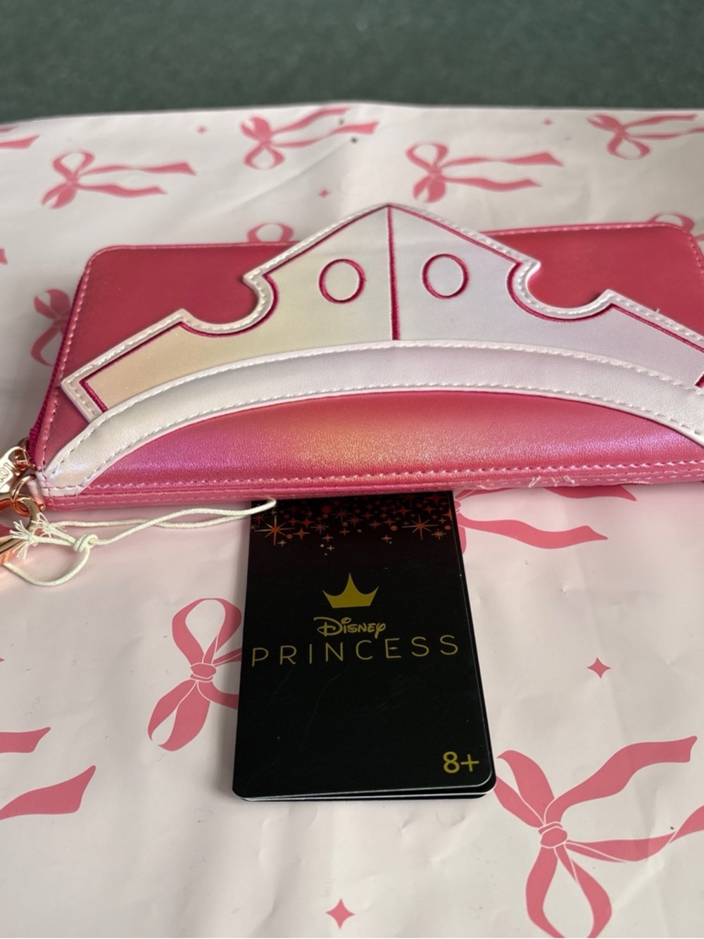 Loungefly Pink and White Princess Crownt Wallet